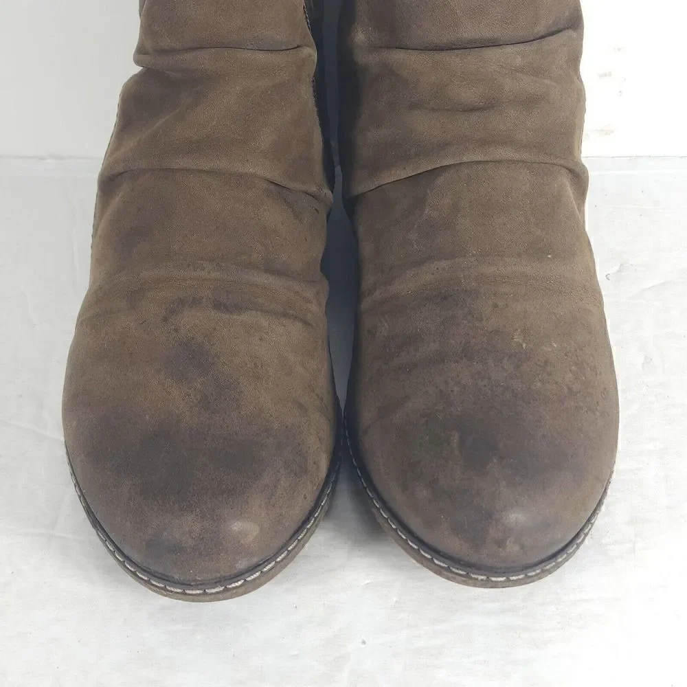 Dansko Women's Lia US5-5,5 EU36 Burnished Nubuck Mushroom Ankle Mid Wedge Boot